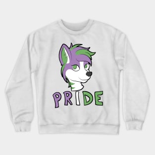 Genderqueer Pride - Furry Mascot Crewneck Sweatshirt